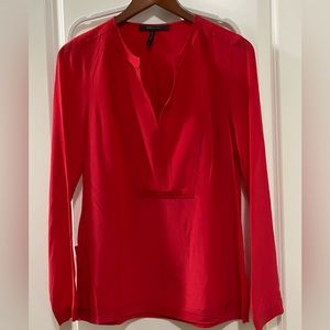 Like New- BCBG Maxazria red silk tunic- size S